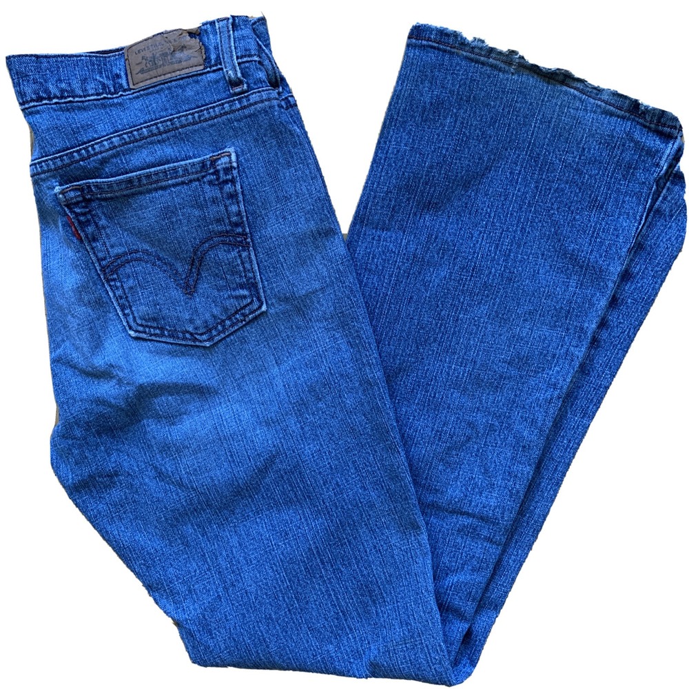 Levis 515 Bootcut Distressed Jeans womens 8 M Denim Levi's Flare Holes🔥